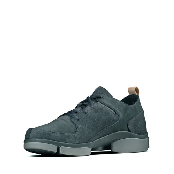 Clarks Mens Tri Verve Lace Trainers Dark Grey | CA-623978